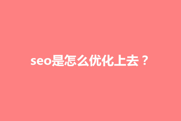 郑州seo是怎么优化上去？有什么方法及策略(图1)