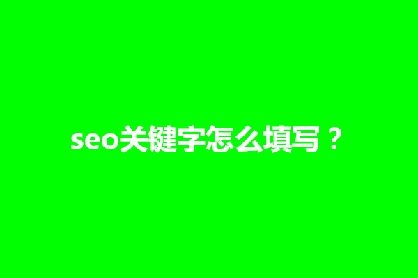 郑州seo关键字怎么填写？seo关键词设置位置