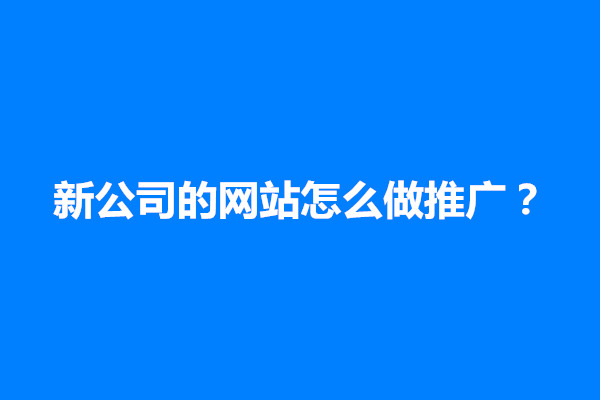 郑州新公司的网站怎么做推广？如何做广告宣传(图1)