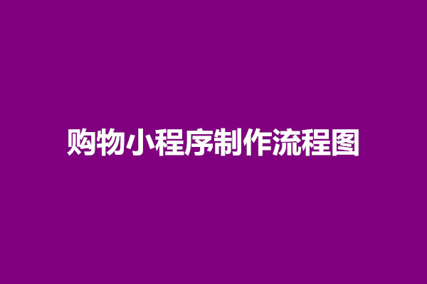 郑州怎样制作购物小程序？购物小程序制作流程图(图1)