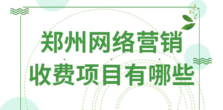 郑州网络营销收费项目有哪些？(图1)