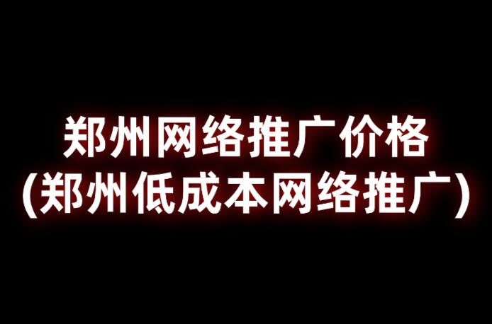 郑州网络推广价格(郑州低成本网络推广)(图1)